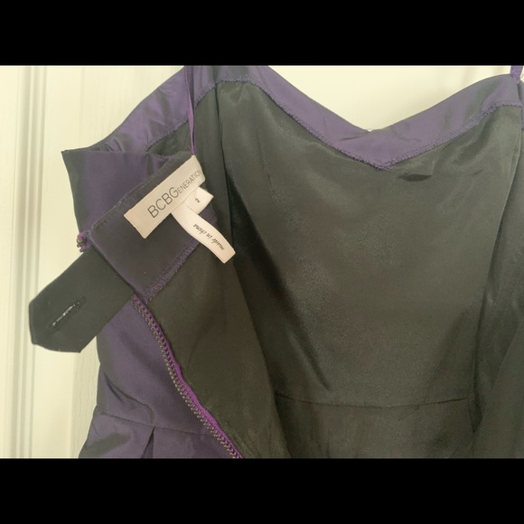 BCBGeneration Purple Strapless cocktail dress,mini Dress back zipper Size 2 - Picture 8 of 9